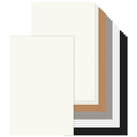 11x17 Inch Large Colored Cardstock Paper White Ivory Black Brown Kraft Grey 20 Sheets 80lb A3 Aesthetic Color Card Stock Printer Paper Sheet for LIVHOLIC