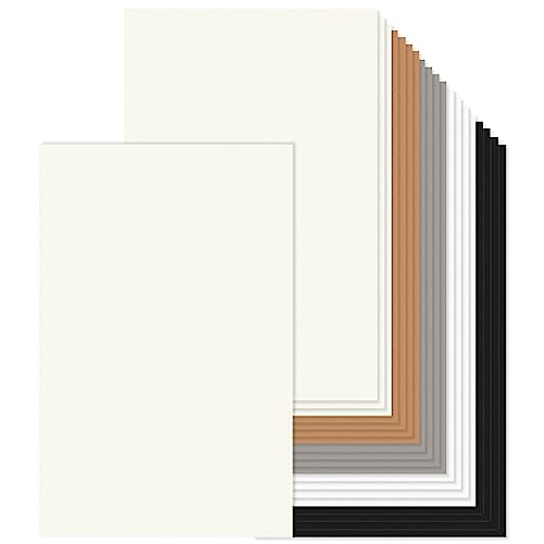 11x17 Inch Large Colored Cardstock Paper White Ivory Black Brown Kraft Grey 20 Sheets 80lb A3 Aesthetic Color Card Stock Printer Paper Sheet for - WoodArtSupply