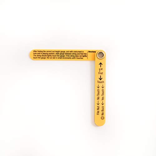 MusicNomad Precision Nut Height Slotting Gauge Tool (MN601), Silver MusicNomad