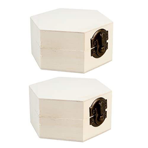 ARTIBETTER 2Pcs jewelry box necklace packing box child earring storage organizer jewelry dining table soap flower decorate wedding treasure chest for