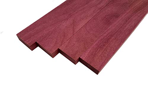 Purpleheart Lumber Board - 3/4" x 2" (4 Pcs) (3/4" x 2" x 24") Barrington Hardwoods