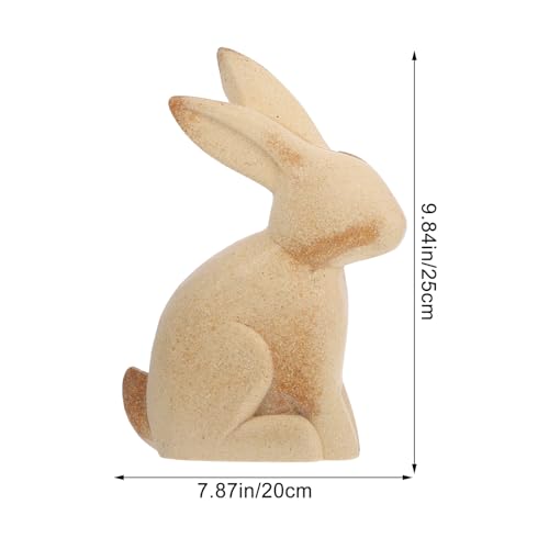 Healifty Natural Unfinished Wooden Rabbit to Paint DIY Easter Wood Decoration Ornament Farmhouse Wood Bunny Figure Embellishment Crafts for Home - WoodArtSupply