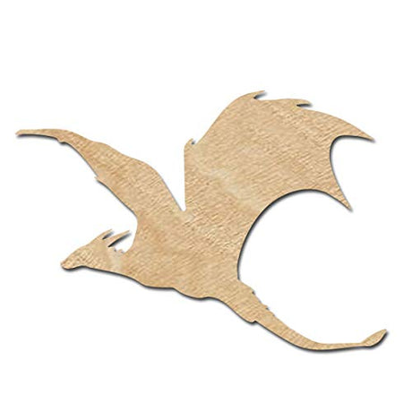 Dragon Wooden Cutouts for crafts, Laser Cut Wood Shapes 5mm thick Baltic Birch Wood, Multiple Sizes Available Elliefont Styles