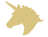 Unicorn Head Cutout Unfinished Wood Nursery Kids Decor Birthday Party Mystical Door Hanger MDF Shape Canvas Style 1 Diverse Woodworking