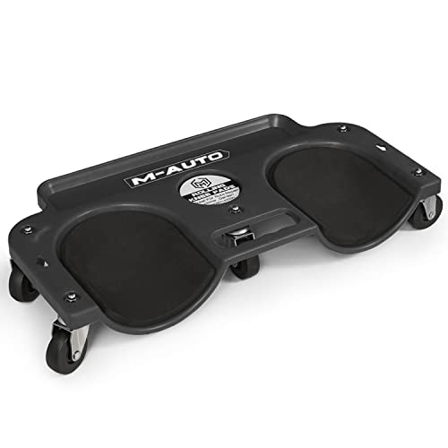 M-AUTO Rolling Knee Creeper Durable Knee Pads with Full 360 Degree Turn Casters and Tool Tray, Garage Kneeling Pads on Swivel Castors for Home M-AUTO