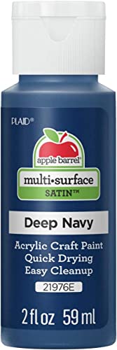 Apple Barrel Multi Surface Acrylic Paint, 2 oz, Deep Navy 2 Fl Oz