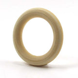 Mylittlewoodshop Pkg of 12 - Ring - 1-1/2 inch outside diameter with 3/4 inches inside diameter and 3/8 inches thick unfinished wood (WW-TR0400-12) Unique Wood Shapes
