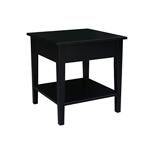 IC International Concepts End Table, Black