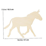 TEHAUX Unfinished Wood Cutouts Unfinished Wood Ornaments Wooden Chips Crafts Sawdust Wood Carving Puzzle Bamboo Decorative Items TEHAUX