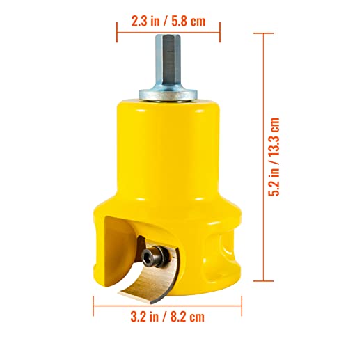 VEVOR Tenon Cutter, 1.5" / 38 mm Diameter, Premium Aluminum & Steel Log Furniture Cutter, with Dual Curved Blades & Button Screws Home Master Kit, VEVOR