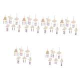 Yardwe 36 Sets DIY Wooden Wind Chime Wooden Hanging Wind Chimes Unfinished Wind Chimes Kids Art Toys Animal Wind Bell DIY Wood Wind Chimes Build Wind Yardwe