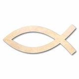 Unfinished Wood Jesus Fish Shape - Easter - Christian - Craft - up to 24" DIY 7" / 1/4" 24 Hour Crafts
