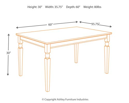 Signature Design by Ashley Owingsville Rustic Farmhouse Dining Room Table, Black & Brown Signature Design by Ashley