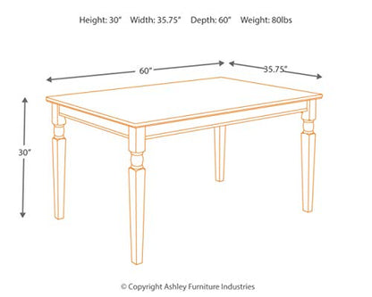 Signature Design by Ashley Owingsville Rustic Farmhouse Dining Room Table, Black & Brown - WoodArtSupply