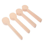 TEHAUX 4pcs Unfinished Wooden Spoon Wooden Craft Whittling Kit Whittling Craft Kit Sugar Spoon Wood Carving Unfinished Wooden Scoops Wood Carving TEHAUX