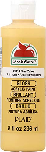 Apple Barrel Gloss Acrylic Paint in Assorted Colors (8 oz), Gloss Real Yellow Apple Barrel