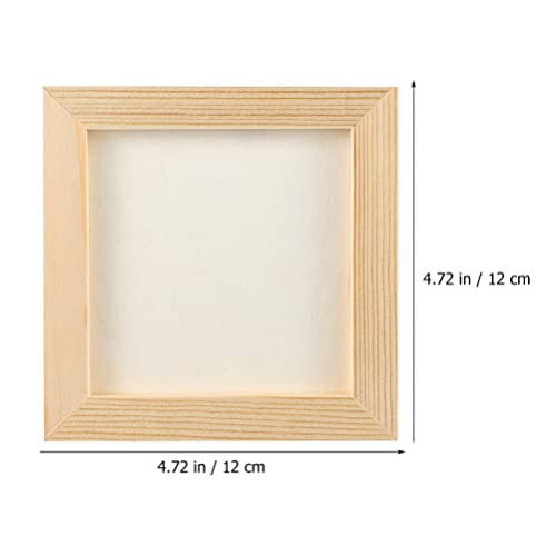 Toddmomy 8 pcs Clay Picture Frame Photo Frame Clay Blank Picture Frame Wood Painting Frame Unfinished Wood Frames Wooden Picture Frames DIY Clay Toddmomy
