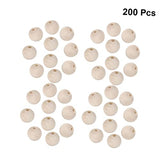 KALLORY 200pcs Small Wooden Beads Spacer Loose Beads Wooden Charm Beads Wood Craft Beads Jewelry Making Beads Wood Loose Beads Unfinished Spacer KALLORY