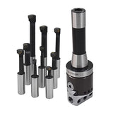 raseparter 2In Boring Head Set, 9-Pack Carbide Boring Bar Set, R8 Shank 1/2In Milling Milling Machine Accessories raseparter