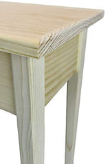 36" Unfinished Pine Console Sofa Table With Tapered Legs Generic
