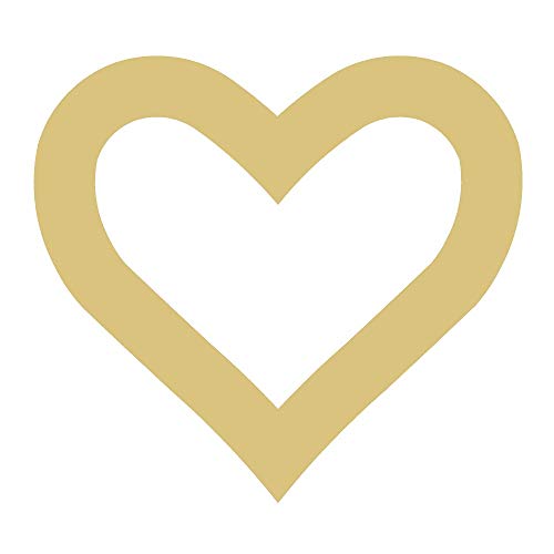 Open Heart Cutout Unfinished Wood Valentine's Day Holiday Special Occasion Door Hanger MDF Shape Canvas Style 4 (24") Diverse Woodworking