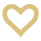 Open Heart Cutout Unfinished Wood Valentine's Day Holiday Special Occasion Door Hanger MDF Shape Canvas Style 4 (24") Diverse Woodworking