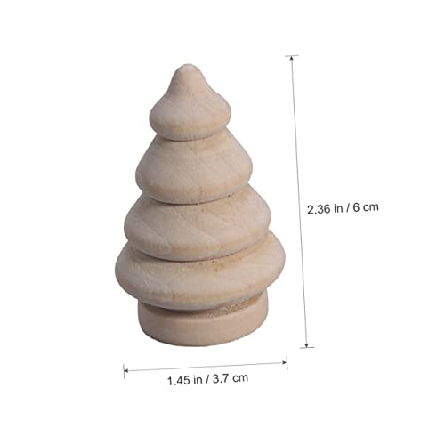 ABOOFAN 60 Pcs Unfinished Doll Crafts Blank Cake Topper Wooden Acorns Unfinished Wooden Christmas Peg Doll Wooden Puppet Toys DIY Wooden Christmas ABOOFAN