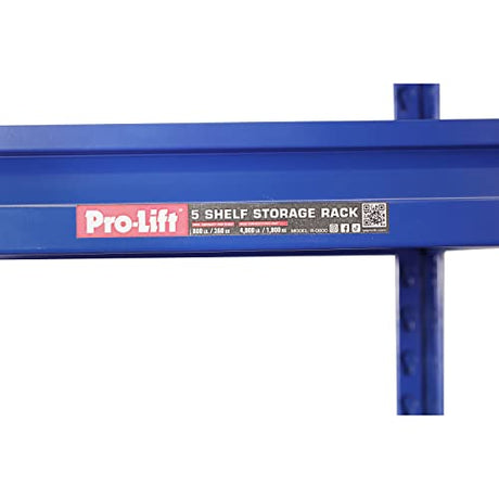 Pro-LifT Garage Storage Shelves - Heavy Duty 5-Tier Adjustable Metal Wire Shelving Units with 4000 lbs Total Capacity for Garage Basement Racking Pro-LifT