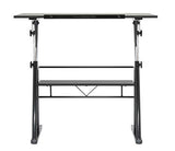 STUDIO DESIGNS Zenith Craft Desk Drafting Table, Top Adjustable Drafting Table Craft Table Drawing Desk Hobby Table Writing Desk Studio Desk, Black, SD STUDIO DESIGNS