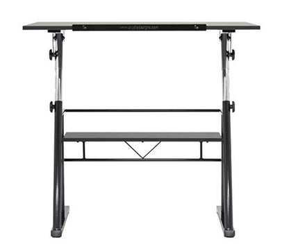 STUDIO DESIGNS Zenith Craft Desk Drafting Table, Top Adjustable Drafting Table Craft Table Drawing Desk Hobby Table Writing Desk Studio Desk, Black, - WoodArtSupply