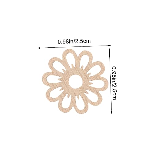 Anneome 100pcs Pieces Wood Cutouts to Paint Wood Beads for Crafts Unfinished Wood Cutouts DIY Christmas Ornaments Wood Bird Flowers Shaped Wood Craft Anneome