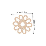 Anneome 100pcs Pieces Wood Cutouts to Paint Wood Beads for Crafts Unfinished Wood Cutouts DIY Christmas Ornaments Wood Bird Flowers Shaped Wood Craft Anneome