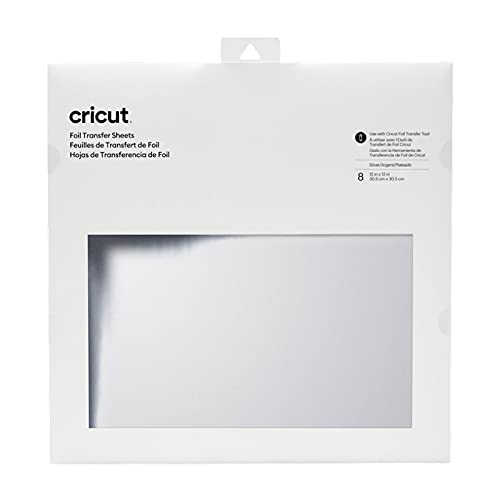 Cricut 2008707 Transfer Sheets, Silver (8 ct) Foil Tansfer - WoodArtSupply