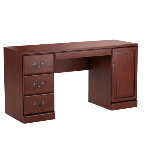 Sauder Heritage Hill Computer Credenza, L: 59.25" x W: 20.47" x H: 30.24", Classic Cherry Sauder
