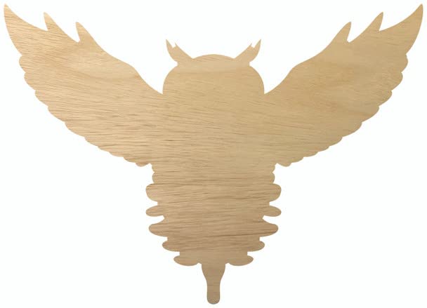 Blank Owl Mascot Wood 6" Shape, Unfinished Owl Craft Cutout NEXTCraft