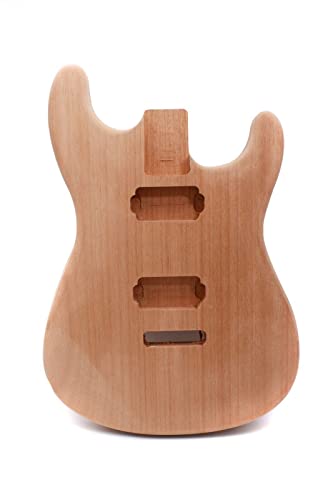 Electric guitar Body whole Piece of Mahogany Wood Unfinished HH Style for diy - WoodArtSupply