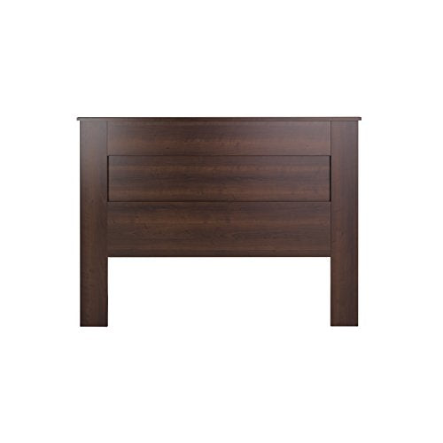 Prepac Stylish Flat Wood Panel Headboard for Queen Size Beds, Simplistic Wooden Queen Headboard 2.25" D x 64.5" W x 48" H, Espresso, EHFQ-1301-1 Prepac
