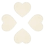 ULTNICE 4pcs Natural Wooden Basket Bottom Heart Shape Blank Crochet Knitting Basket Wood Base Shaper for DIY Basket Craft Weaving Making Supplies ULTNICE