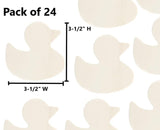 Pack of 24 Unfinished Wood Duck Cutouts by Factory Direct Craft - Wooden Duck Shapes for Craft and DIY Projects (Size: 3-1/2" W x 3-1/2" H) Factory Direct Craft