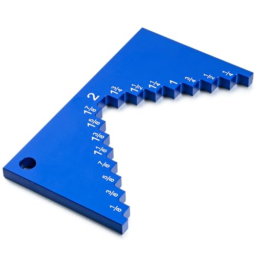 Dreyoo Table Saw Height Gauge, Aluminum Height Gauge Saw for Router, Table Saw, Height Gauge Tools Table Saw Step Gauge Table Saw Blade Height Gauge, Dreyoo