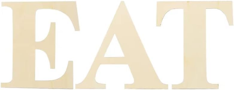 HGWOUY 12inch Tall Wooden Letters, 0.28inch Thick Unfinished Wood Letters Blank Wooden Letters for Wall Decor DIY Crafts Painting Wedding Birthday HGWOUY