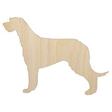 Irish Wolfhound Dog Solid Unfinished Wood Shape Piece Cutout for DIY Craft Projects - 1/4 Inch Thick - 4.70 Inch Size Sniggle Sloth
