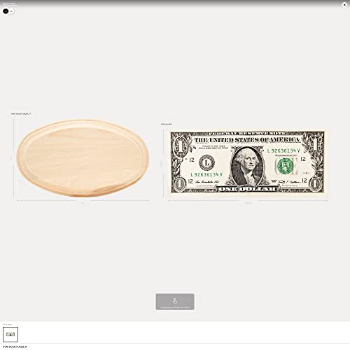 Oval Wood Coasters 5 inch, Pack of 2 Wooden Ornaments for Crafts, Unfinished Wood Crafts, Natural Wood Slices, by Woodpeckers Woodpeckers