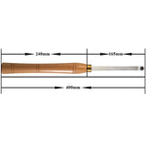 Finisher Woodturning Lathe Carbide Tipped Bended Chisel Tool with 16mm Round Carbide Insert, 16 inch Length Dirtech