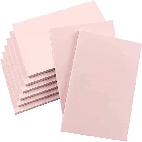 SGHUO 8 Pcs 4"x6" Pink Rubber Carving Blocks Linoleum Block Stamp Making Kit for Printmaking, Stamp Soft Rubber Crafts, Soft and Easy to Carve SGHUO