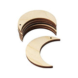 ALL SIZES BULK (12pc to 100pc) Unfinished Wood Laser Cutout Solid Moon Dangle Earring Jewelry Blanks Shape Crafts Made in Texas Texan Wood Crafts