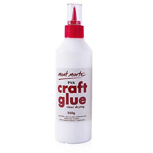 Mont Marte PVA Glue Craft Glue, Fine Tip 250g-3 Pack MONT MARTE