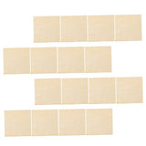 SEWOART 16pcs Pieces Square Wood Chips Wooden Cutouts Board Wooden Pallets Unfinished Wood Tiles Wooden Square Cutouts Wooden Squares for Crafts SEWOART
