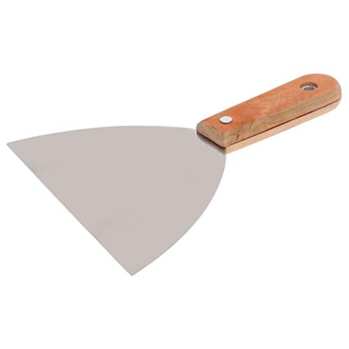 Bettomshin 1Pc Putty Knife Scrapers, 6" Carbon Steel Spackle Knife with Wooden Handle, Putty Knife Tool Set, Wallpaper Scraper, for Drywall Bettomshin
