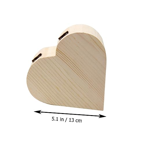 ARTIBETTER Box wooden DIY wooden unfinished wedding ring holder earrings wood ring holder kids jewelry organizer unfinished wooden puzzle toys kid ARTIBETTER